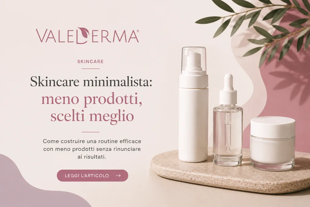 Skincare minimalista: meno prodotti, scelti meglio