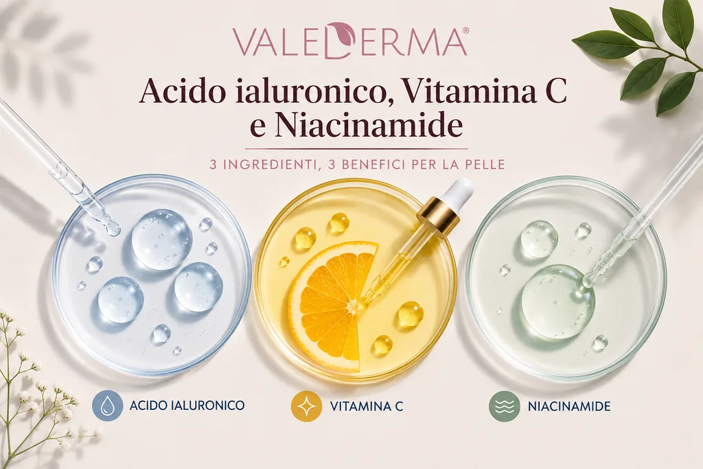 Acido ialuronico, vitamina C e niacinamide: cosa fanno davvero sulla pelle?