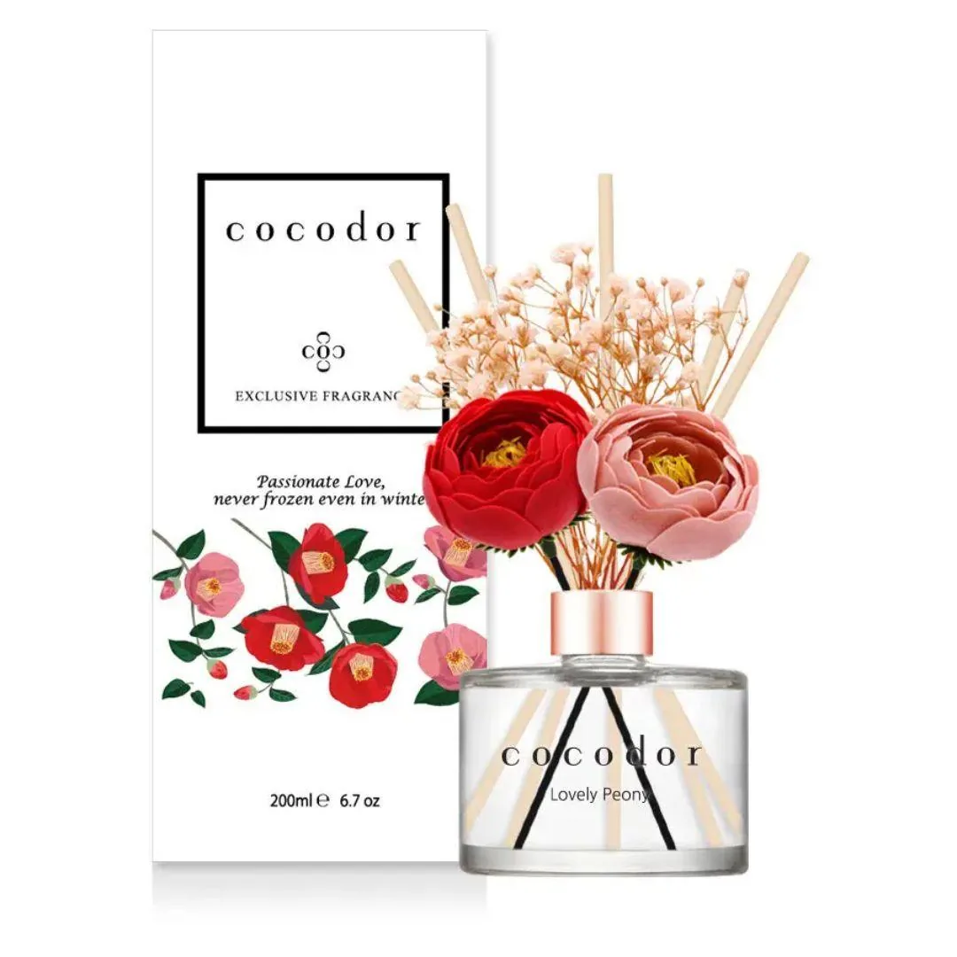 Flower Collection Diffusore a bastoncini Camelia lovely peony