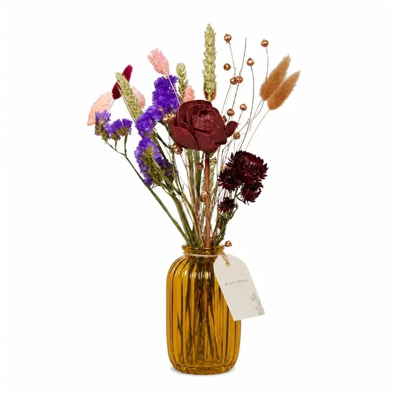 Fiori Secchi in Bottiglia Mix Terra Ocra