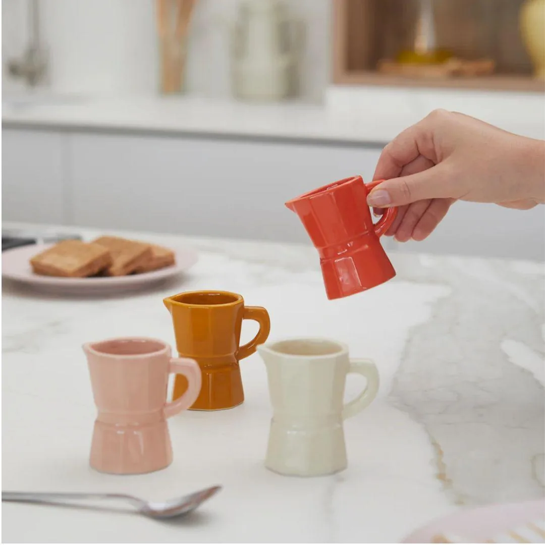 Set di 4 tazzine da espresso Moka colorate in ceramica 2
