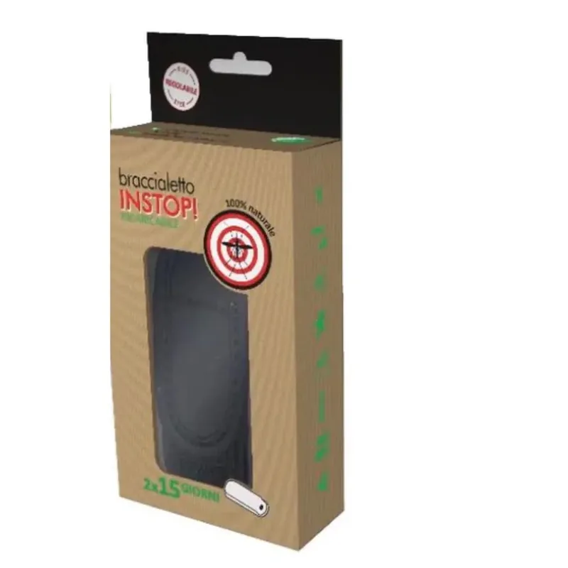 Braccialetto Antizanzare INSTOP ricaricabile NERO