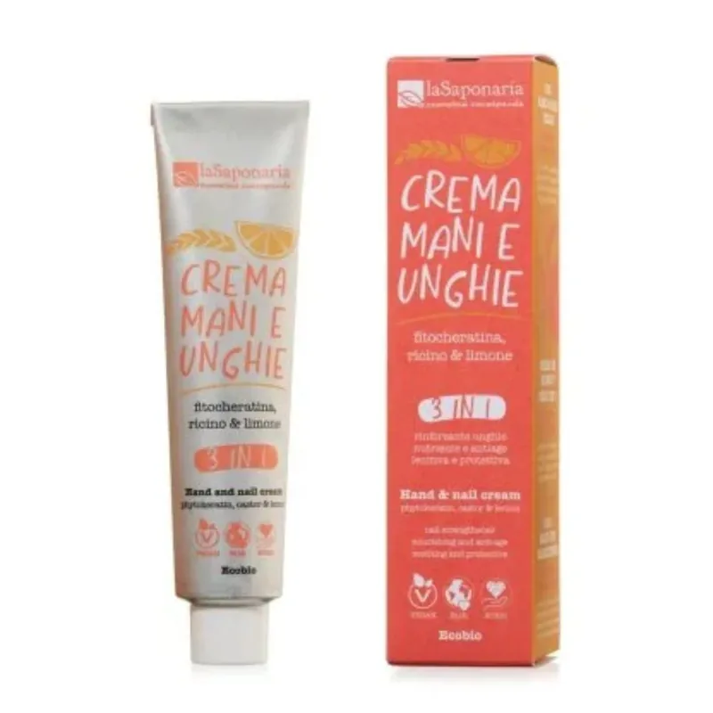 Crema mani e unghie Fitocheratina Ricino e Limone