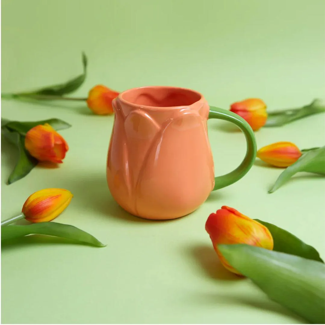 Tazza a forma di tulipano arancione 2