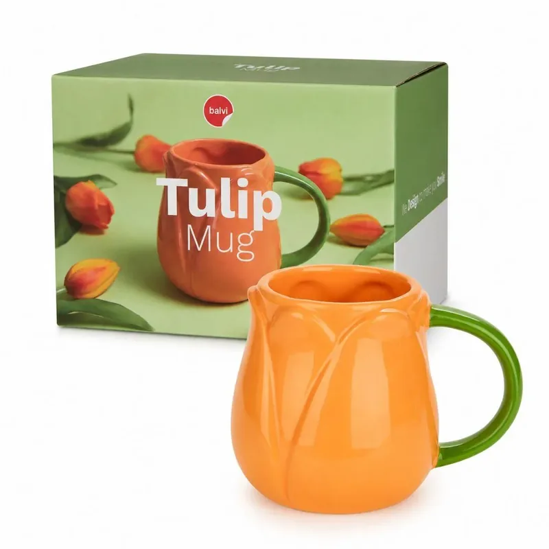Tazza a forma di tulipano arancione