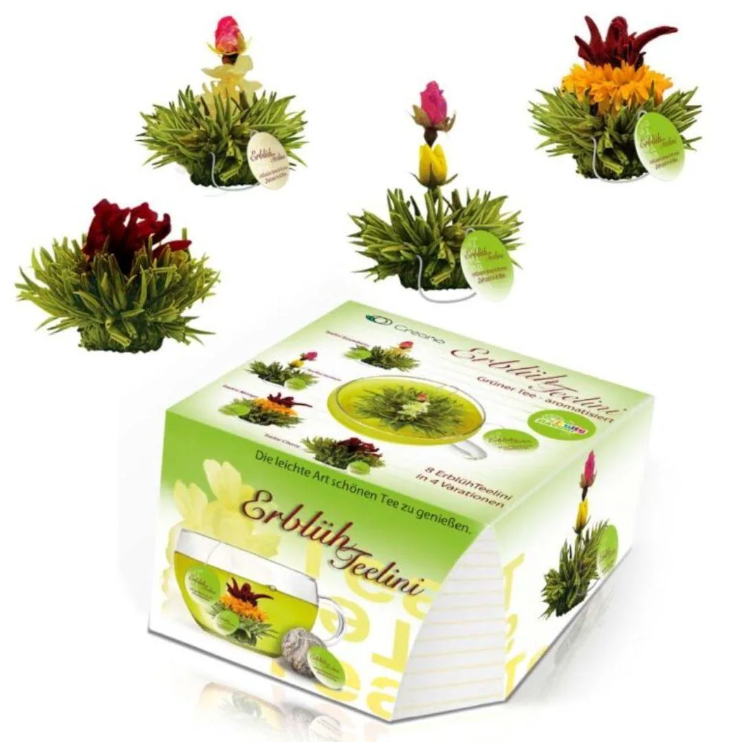 Blooming Tea Confezione da 8 fiori di tè verde