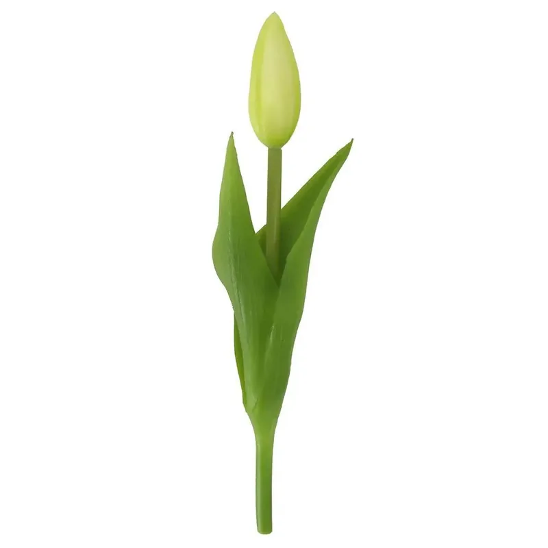Tulipano con piccolo bocciolo in plastica Crema Bianco