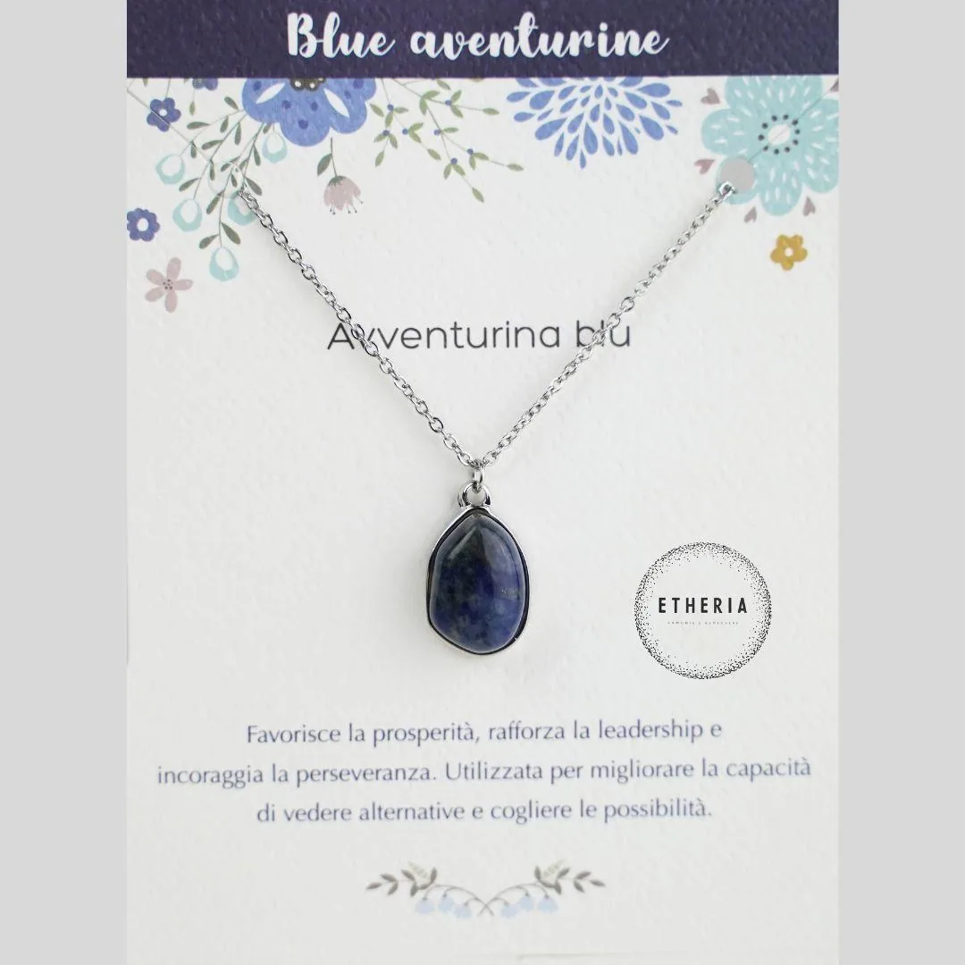 Pietre dell'Anima Collana Avventurina Blu