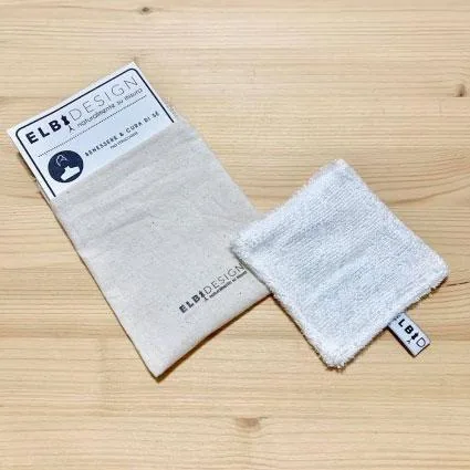 Pad Struccante in Bamboo con Bustina in tessuto