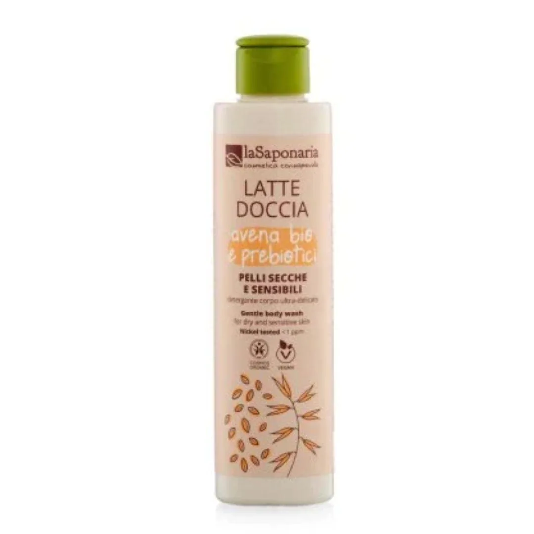 Latte doccia per pelli secche e sensibili Avena Bio e Prebiotici