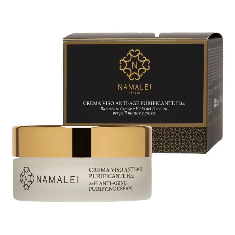Crema Anti-Age Purificante H24 Rabarbero Cinese e Viola del Pensiero