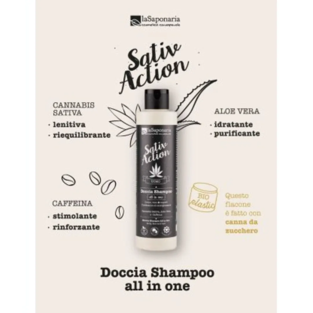 Sativ Action Doccia Shampoo all in one 2