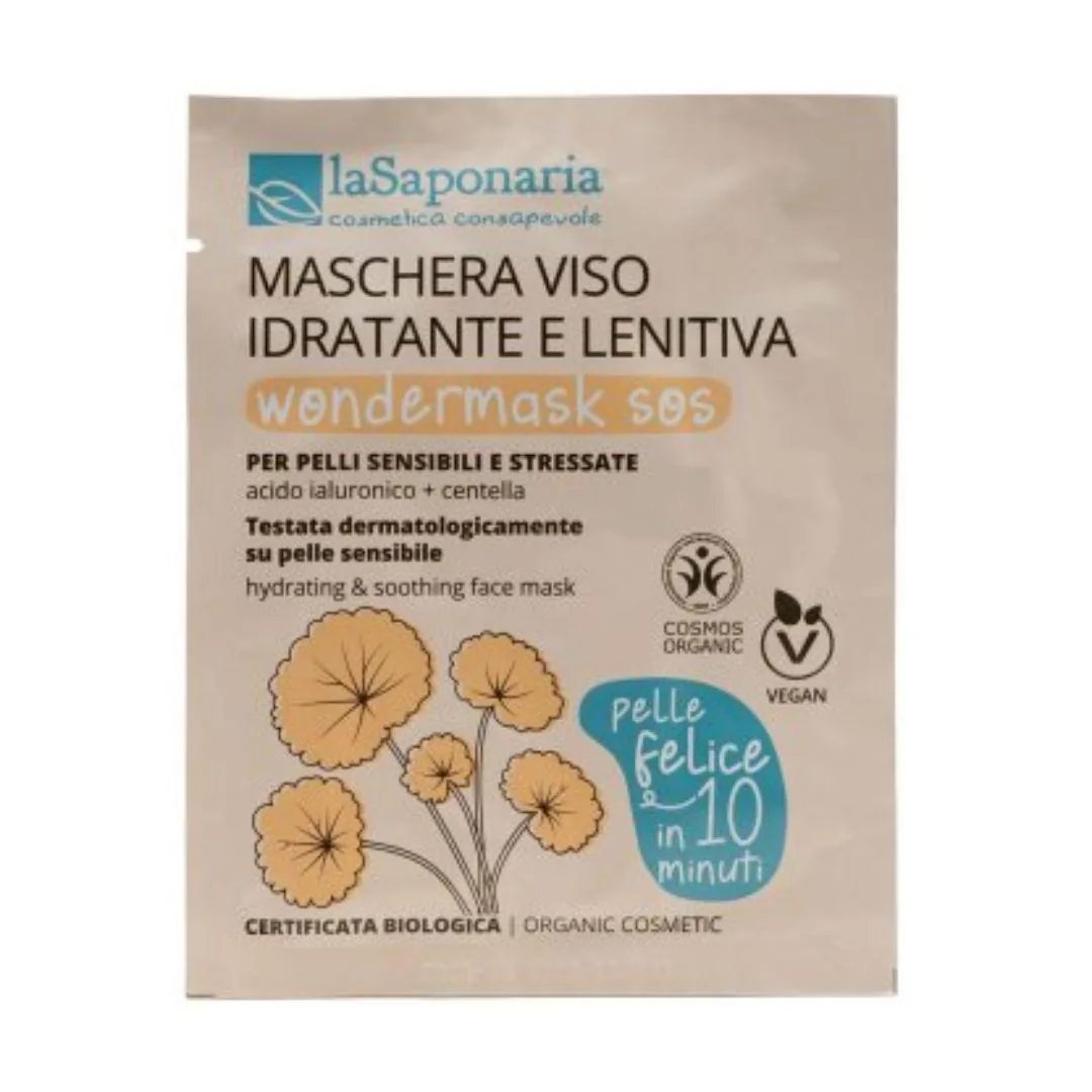 Maschera viso in tessuto idratante e lenitiva Wondermask SOS