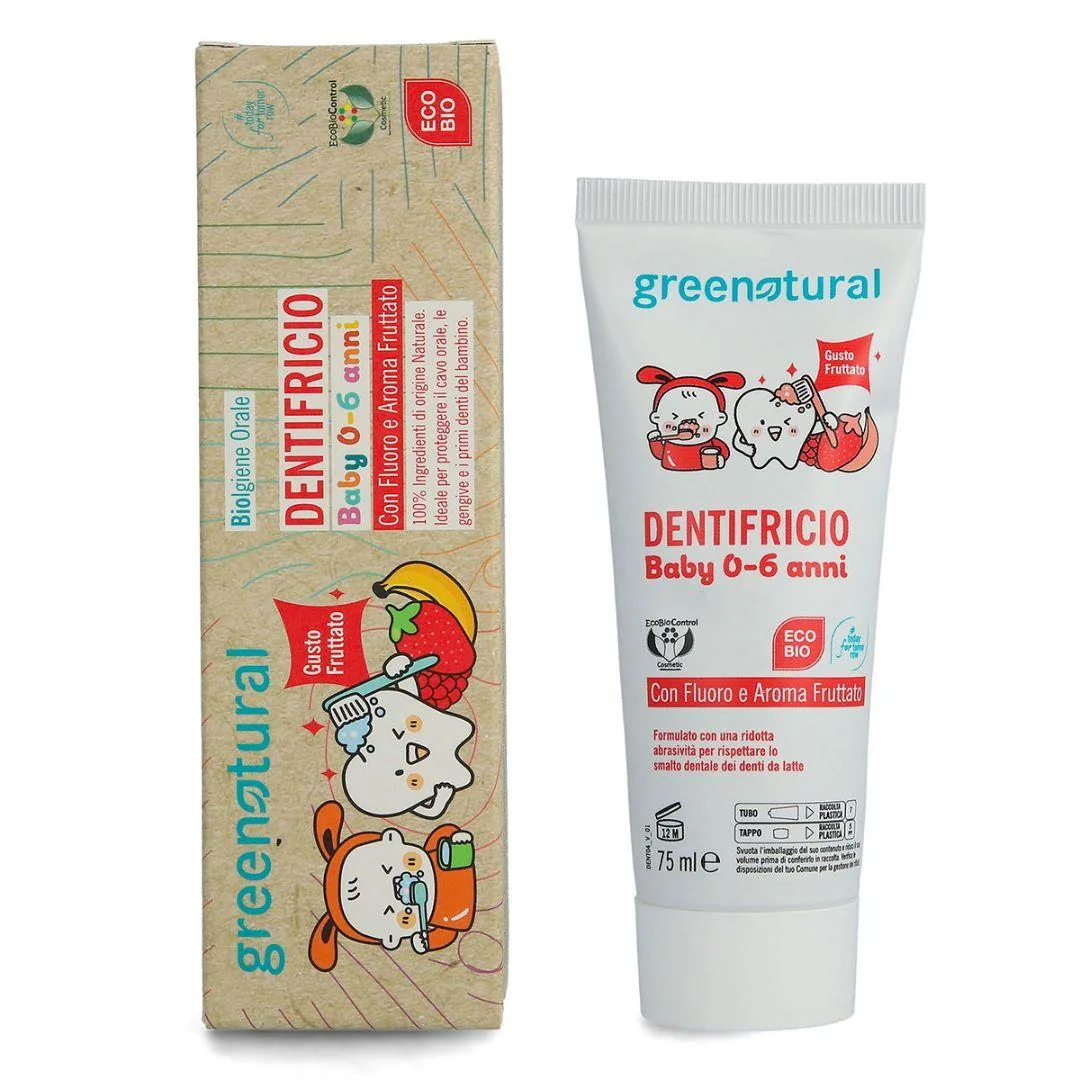 Dentifricio Baby per Bambini 0-6 anni con fluoro
