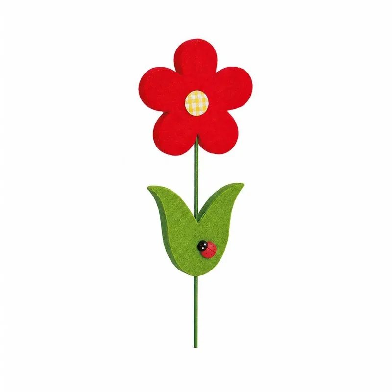 Fiore feltro rosso