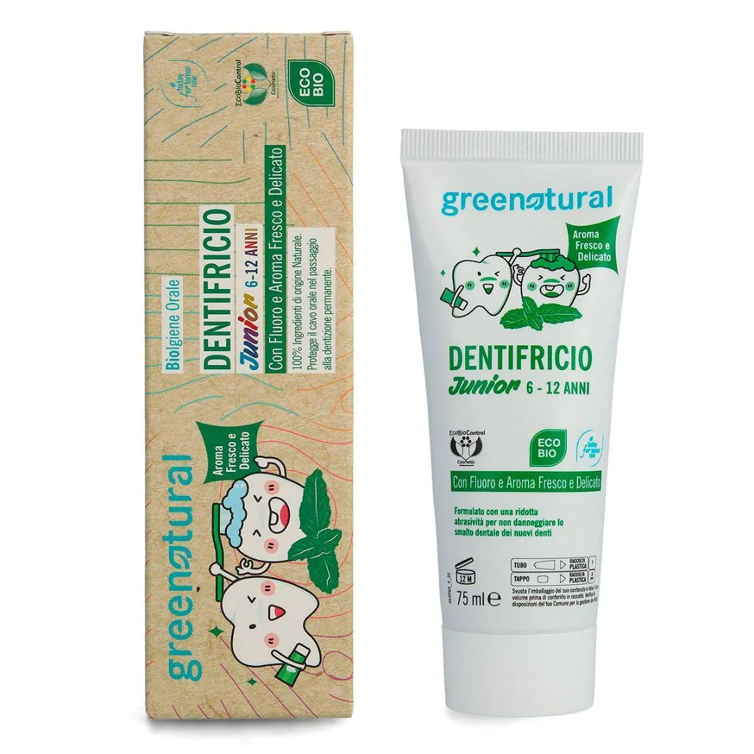 Dentifricio Junior per Bambini 6-12 anni con fluoro