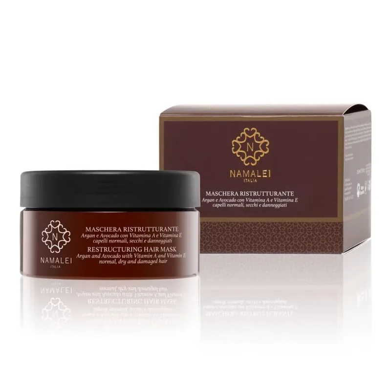 Maschera Ristrutturante Argan e Avocado con Vitamina A e Vitamina E