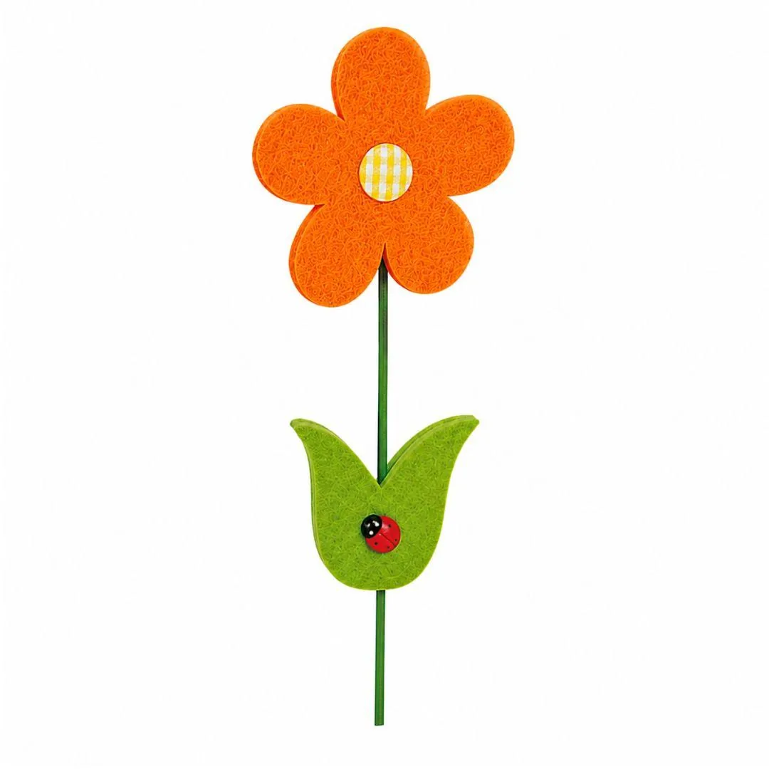 Fiore feltro arancione