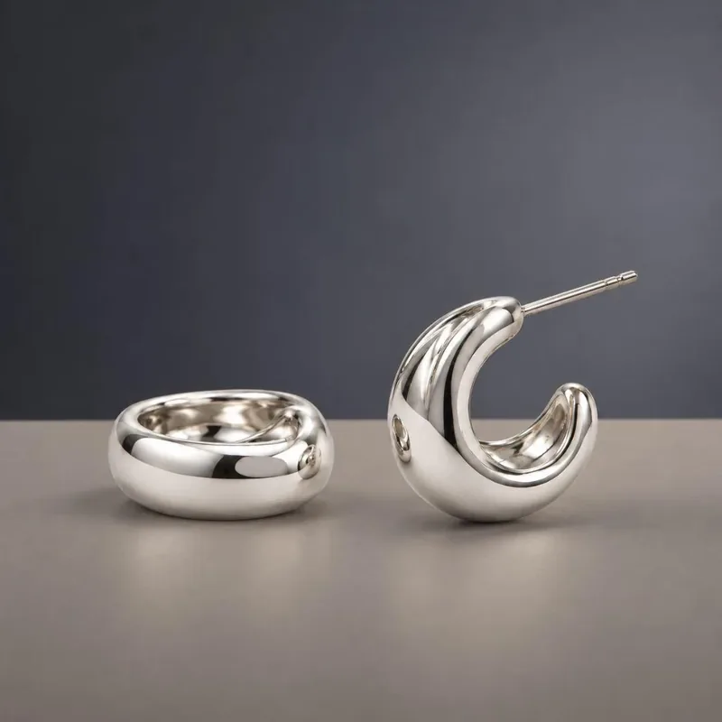 Orecchini cerchio mini drop