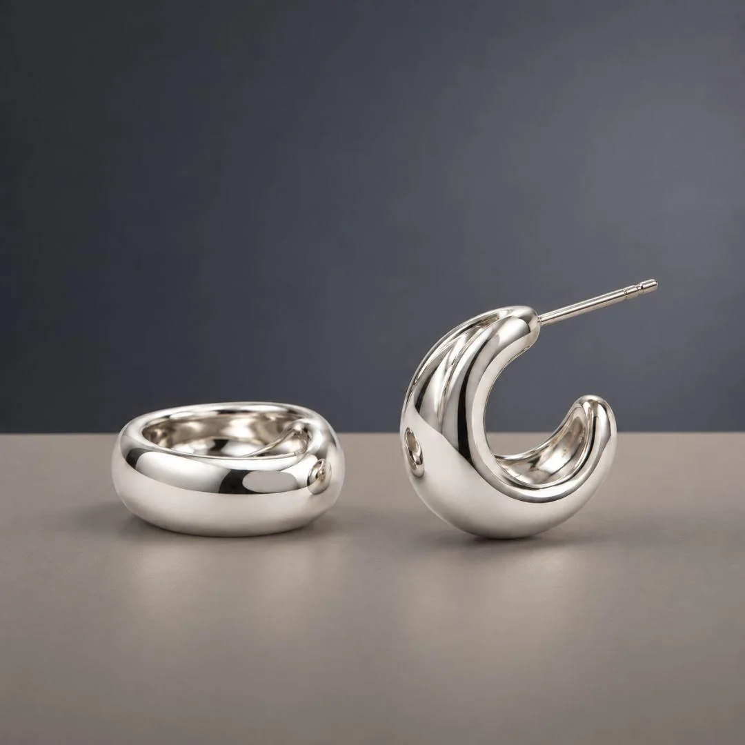 Orecchini cerchio mini drop