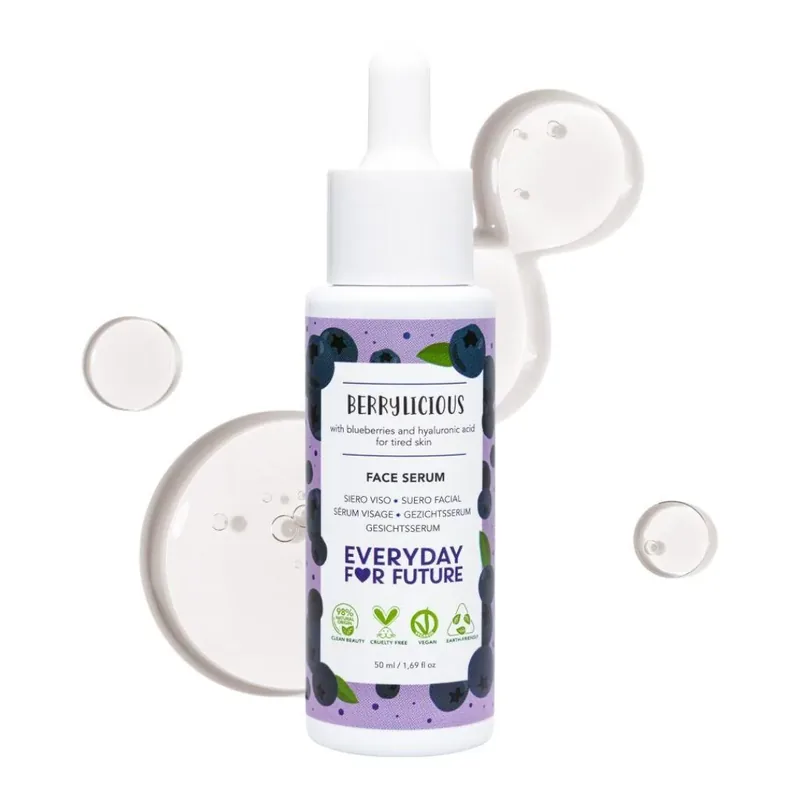 Siero Viso con Acido Ialuronico ed Estratto di Mirtilli berrylicious