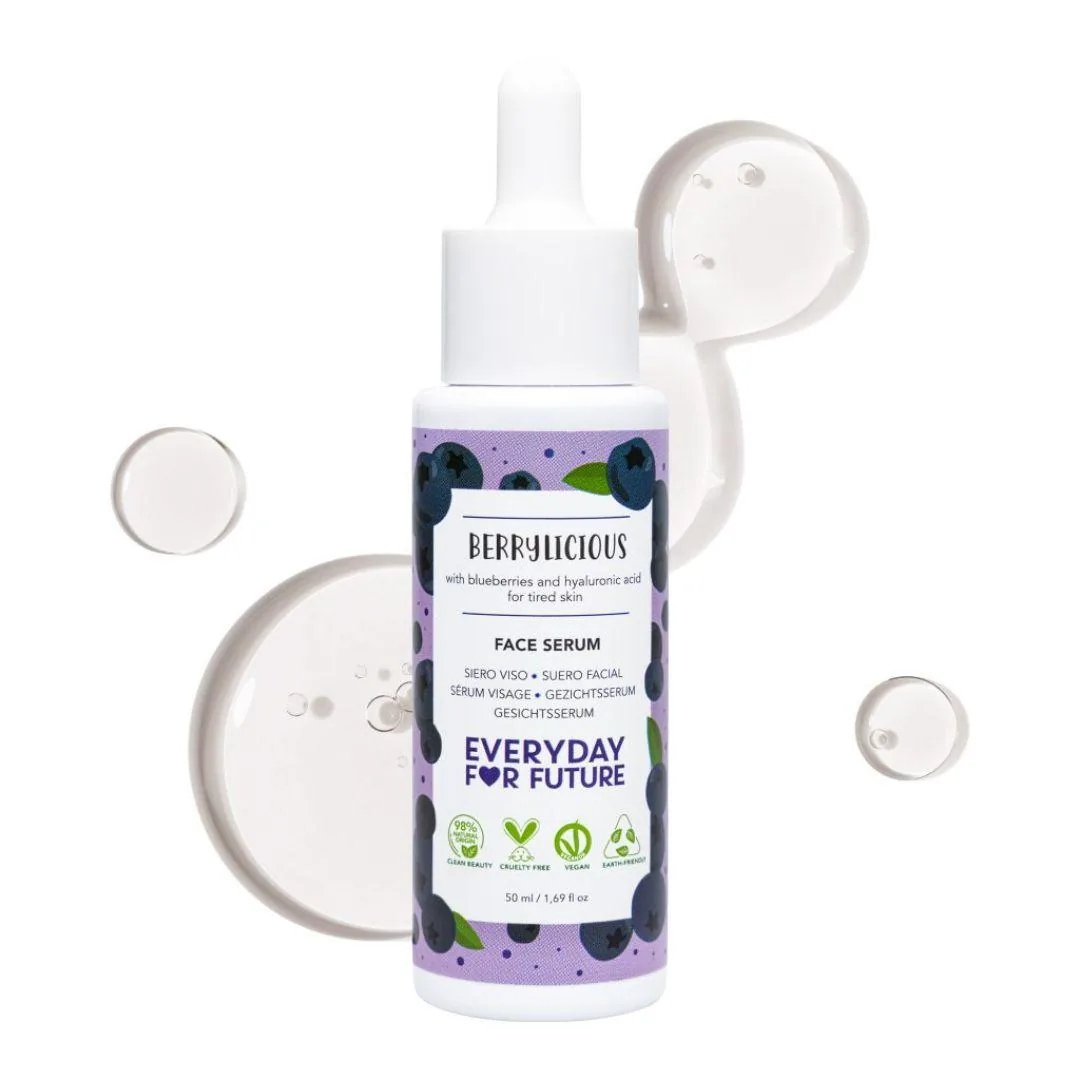 Siero Viso con Acido Ialuronico ed Estratto di Mirtilli berrylicious