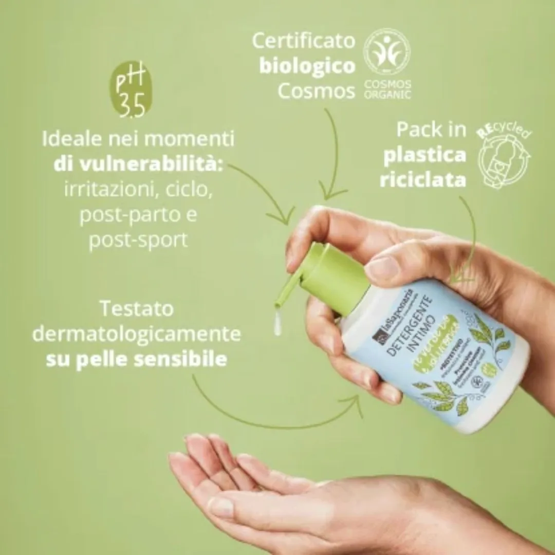 Detergente intimo protettivo tè verde e ialuronico 2